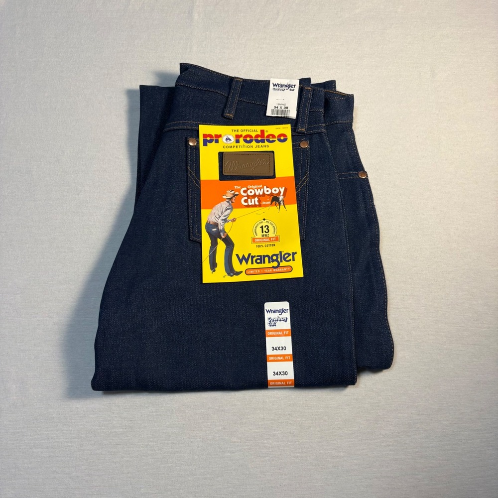 Wrangler, Cowboy Cut Jeans, Indigo, 34x30, New With Tags, MSRP $59